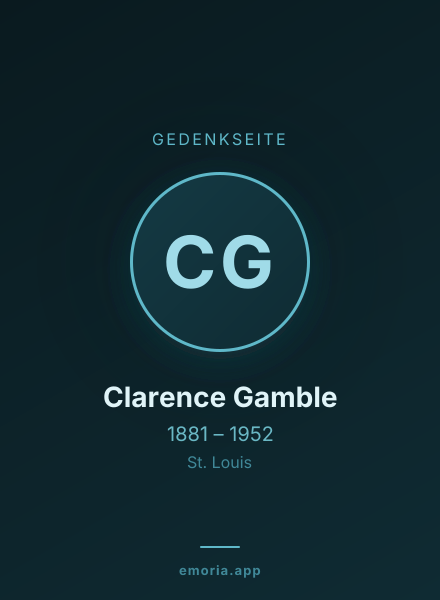 Gedenkportrait von Clarence Gamble