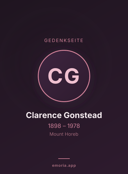 Gedenkportrait von Clarence Gonstead