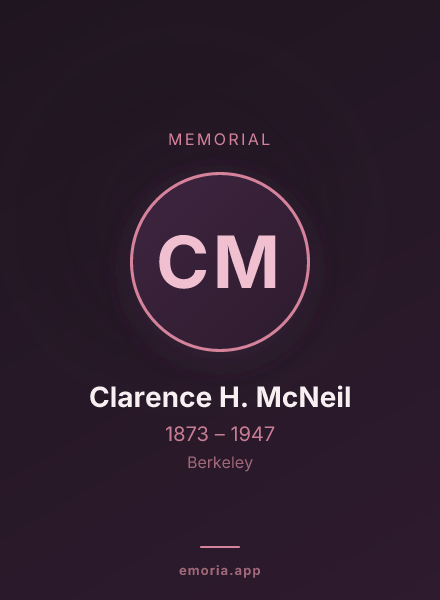 Memorial portrait of Clarence H. McNeil
