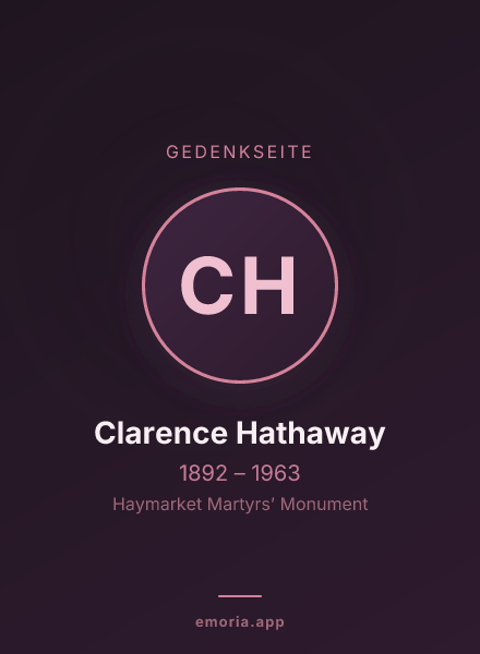 Gedenkportrait von Clarence Hathaway