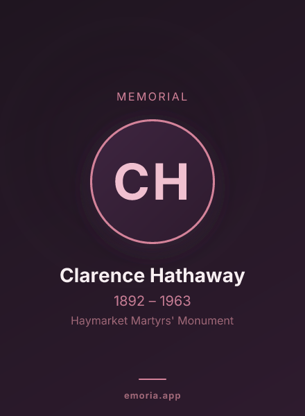 Memorial portrait of Clarence Hathaway