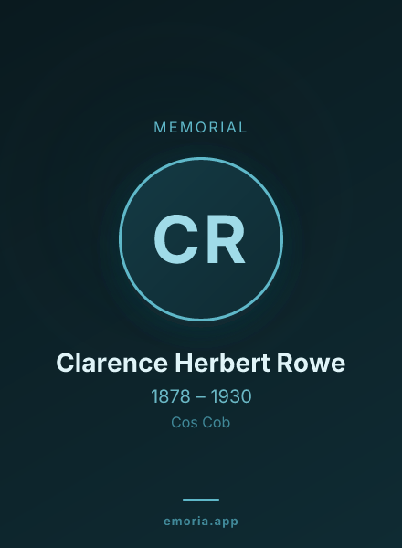 Memorial portrait of Clarence Herbert Rowe