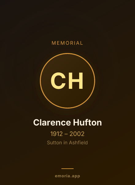 Memorial portrait of Clarence Hufton
