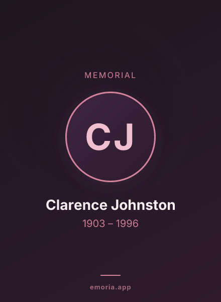 Memorial portrait of Clarence Johnston