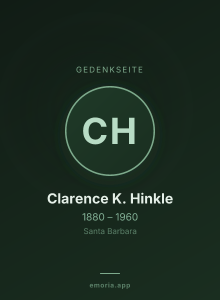 Gedenkportrait von Clarence K. Hinkle