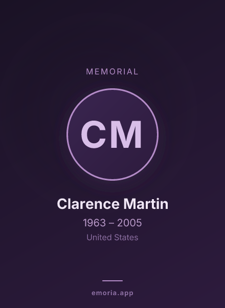 Memorial portrait of Clarence Martin