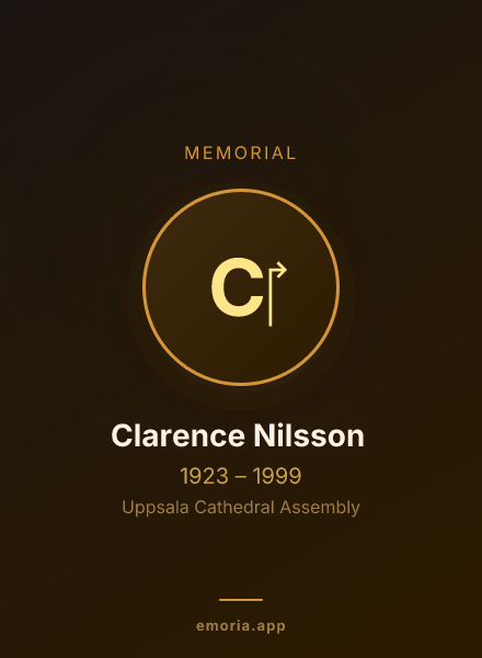 Memorial portrait of Clarence Nilsson ‎