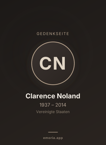 Gedenkportrait von Clarence Noland