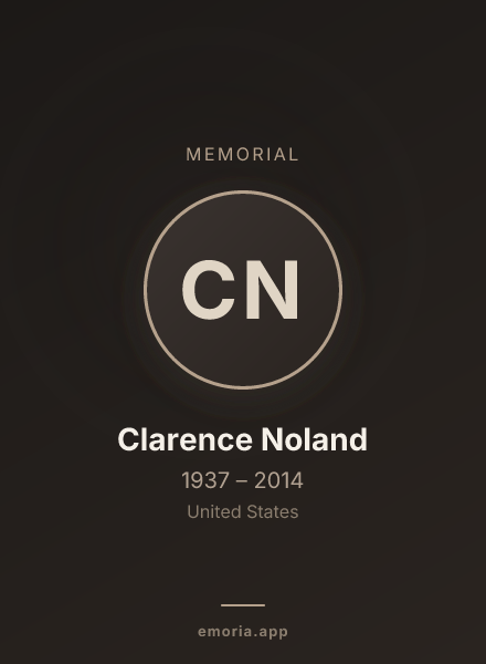 Memorial portrait of Clarence Noland