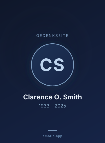 Gedenkportrait von Clarence O. Smith