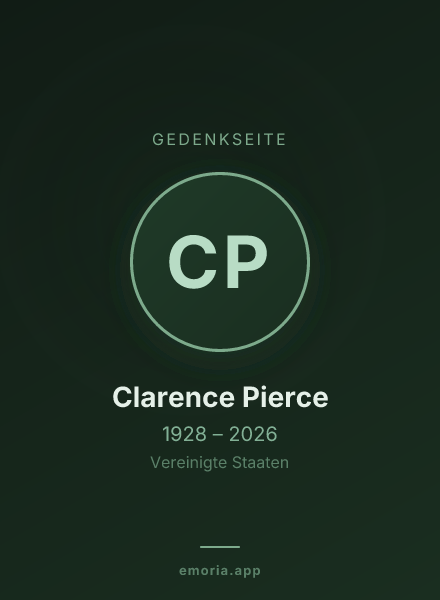 Gedenkportrait von Clarence Pierce