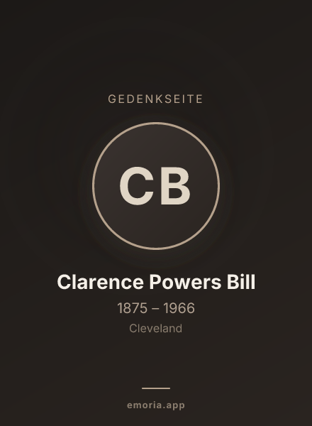 Gedenkportrait von Clarence Powers Bill