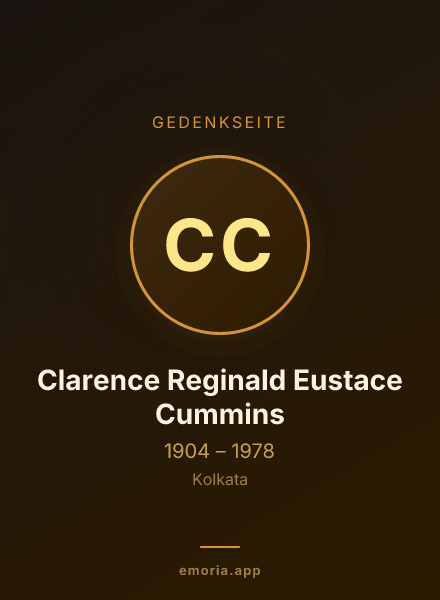 Gedenkportrait von Clarence Reginald Eustace Cummins