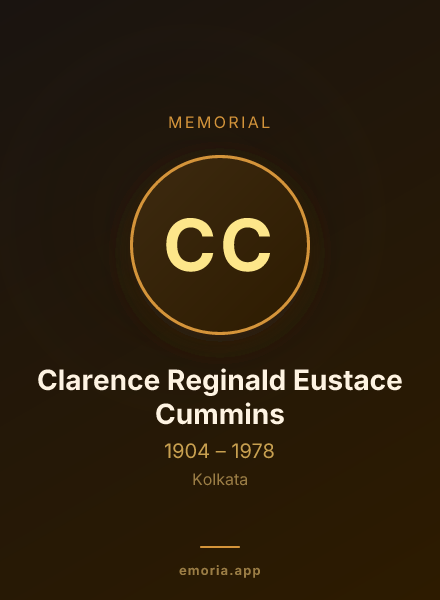 Memorial portrait of Clarence Reginald Eustace Cummins