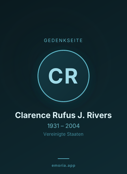 Gedenkportrait von Clarence Rufus J. Rivers