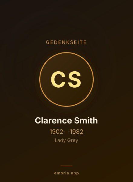 Gedenkportrait von Clarence Smith