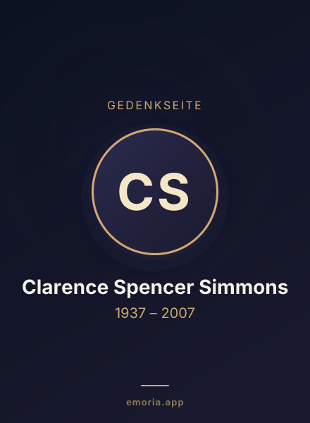 Gedenkportrait von Clarence Spencer Simmons