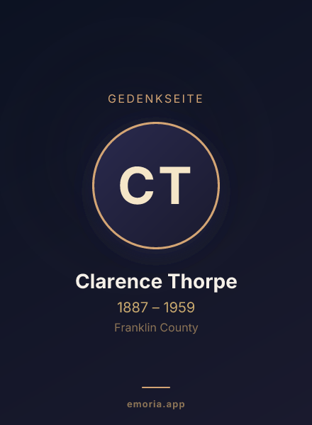 Gedenkportrait von Clarence Thorpe
