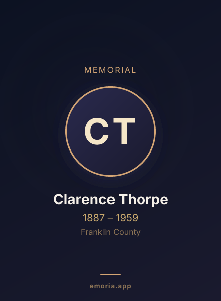 Memorial portrait of Clarence Thorpe