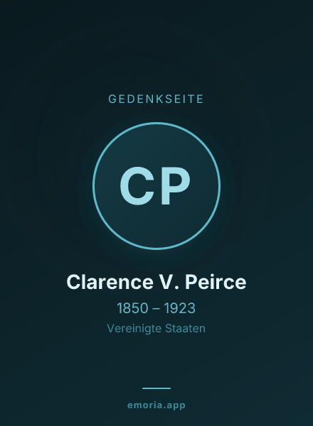 Gedenkportrait von Clarence V. Peirce