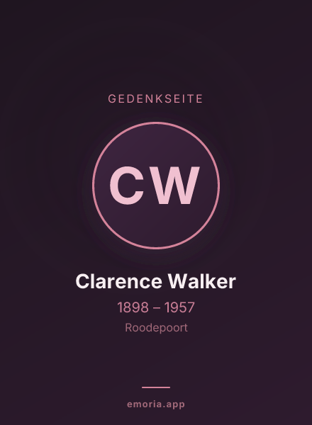 Gedenkportrait von Clarence Walker