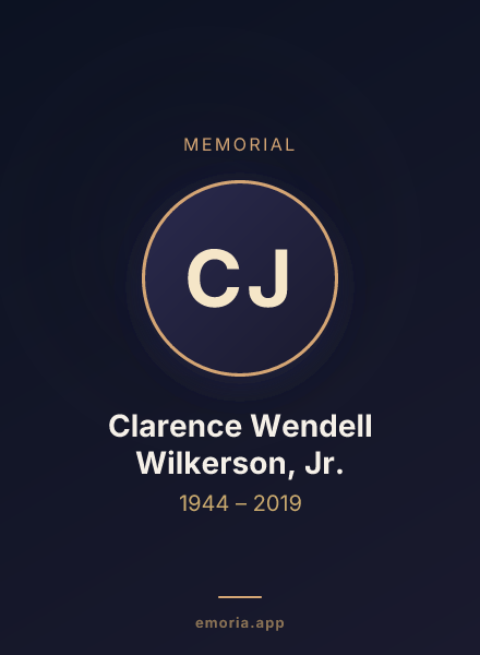 Memorial portrait of Clarence Wendell Wilkerson, Jr.