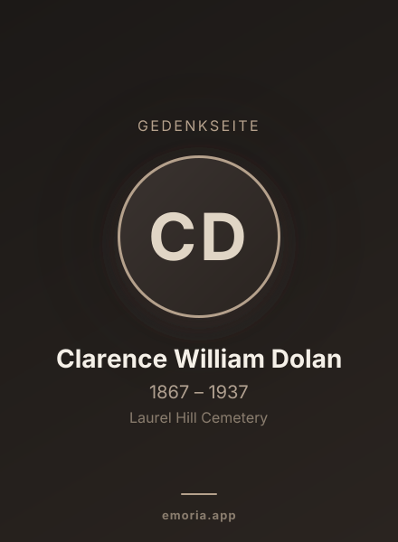 Gedenkportrait von Clarence William Dolan
