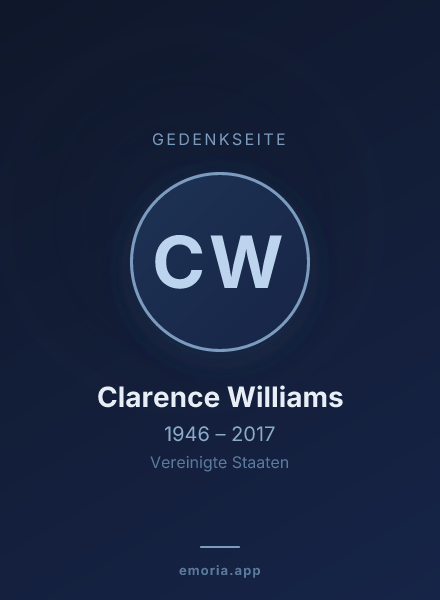 Gedenkportrait von Clarence Williams