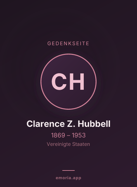 Gedenkportrait von Clarence Z. Hubbell