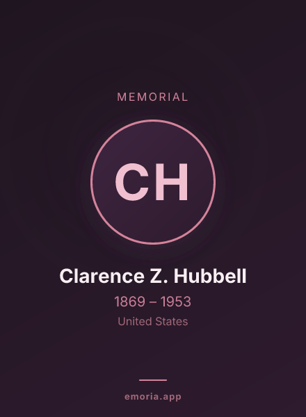 Memorial portrait of Clarence Z. Hubbell
