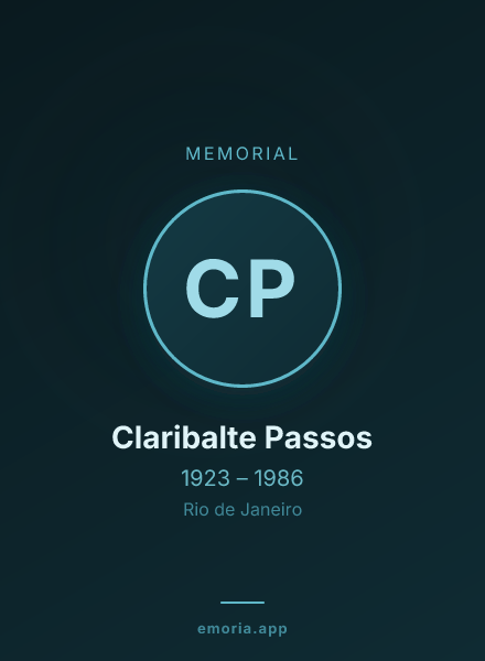 Memorial portrait of Claribalte Passos