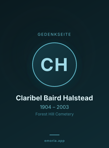 Gedenkportrait von Claribel Baird Halstead