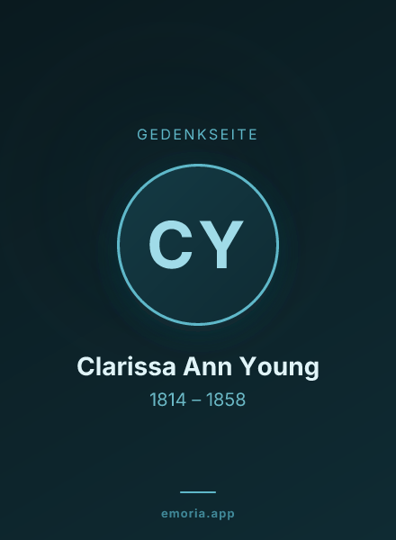 Gedenkportrait von Clarissa Ann Young
