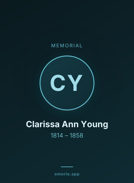 Memorial portrait of Clarissa Ann Young