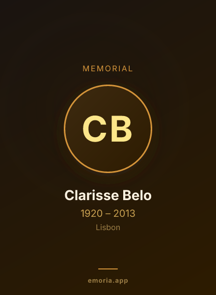 Memorial portrait of Clarisse Belo