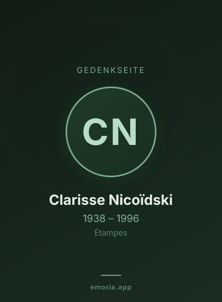 Gedenkportrait von Clarisse Nicoïdski