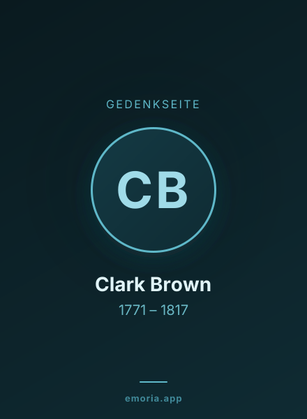 Gedenkportrait von Clark Brown