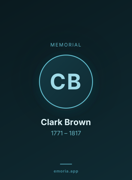 Memorial portrait of Clark Brown