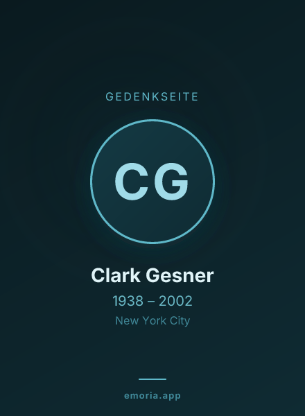 Gedenkportrait von Clark Gesner