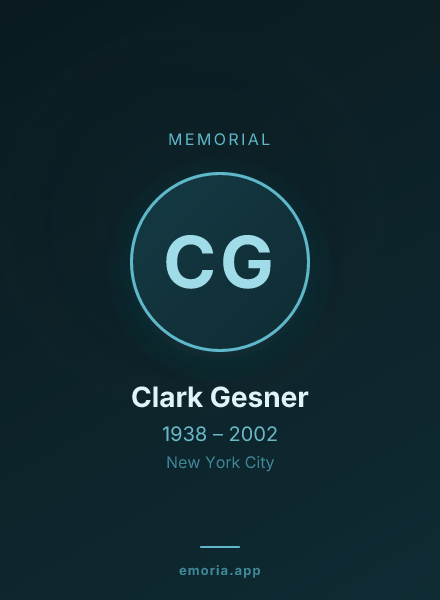 Memorial portrait of Clark Gesner