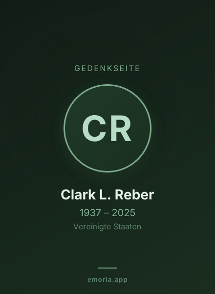 Gedenkportrait von Clark L. Reber