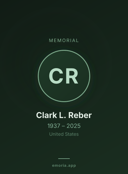 Memorial portrait of Clark L. Reber
