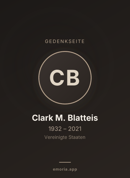 Gedenkportrait von Clark M. Blatteis