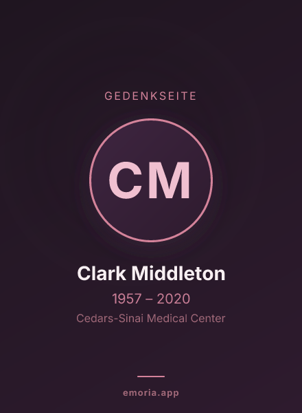Gedenkportrait von Clark Middleton