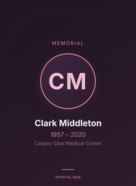 Memorial portrait of Clark Middleton