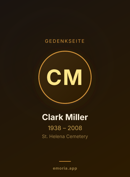 Gedenkportrait von Clark Miller