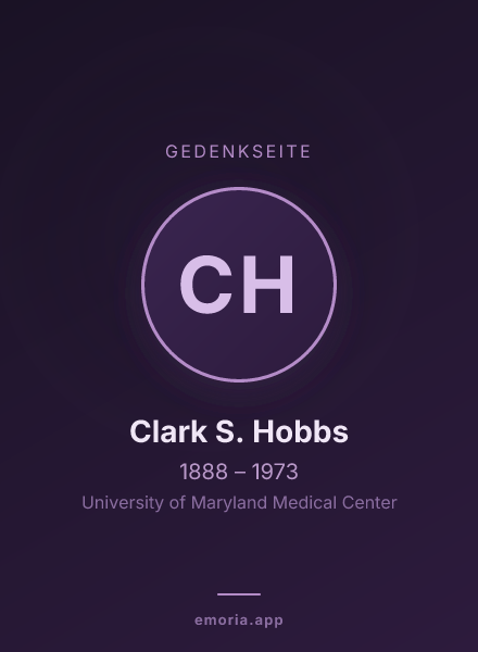Gedenkportrait von Clark S. Hobbs