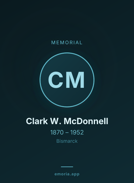 Memorial portrait of Clark W. McDonnell