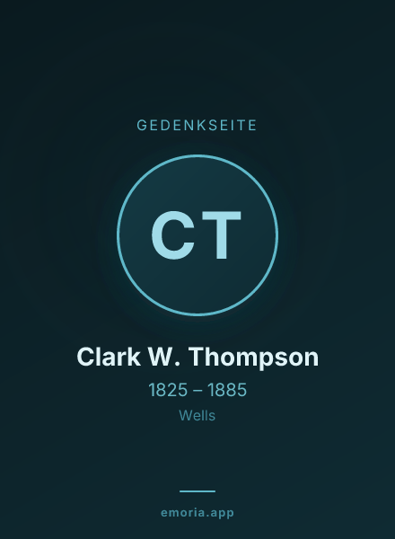 Gedenkportrait von Clark W. Thompson