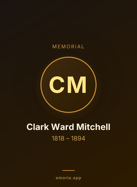 Memorial portrait of Clark Ward Mitchell